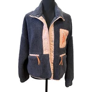 Peloton Sherpa- fleece jacket snap front